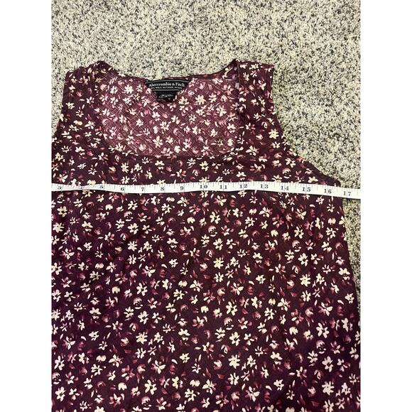 Abercrombie & Fitch Linen Dainty Floral Mini Shift Dress, Women’s M Purple Beach - Picture 2 of 10